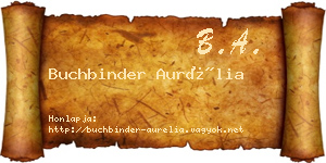 Buchbinder Aurélia névjegykártya